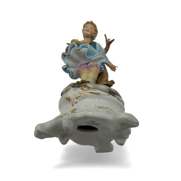 VIERTASCA Capodimonte Girl Figurine and Tree Floral Decor Italy Vintage - Picture 12 of 12